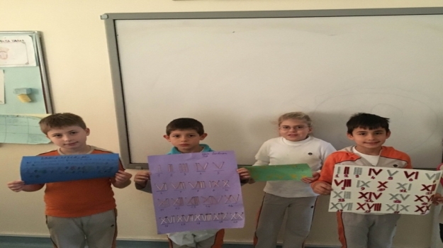 Ataşehir Okyanus İlkokulu 3. Sınıf Öğrencileri Romen Rakamları Çalışması