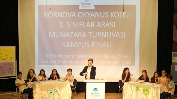 Bornova Okyanus Koleji Ortaokul Kademesinde Münazara Heyecanı