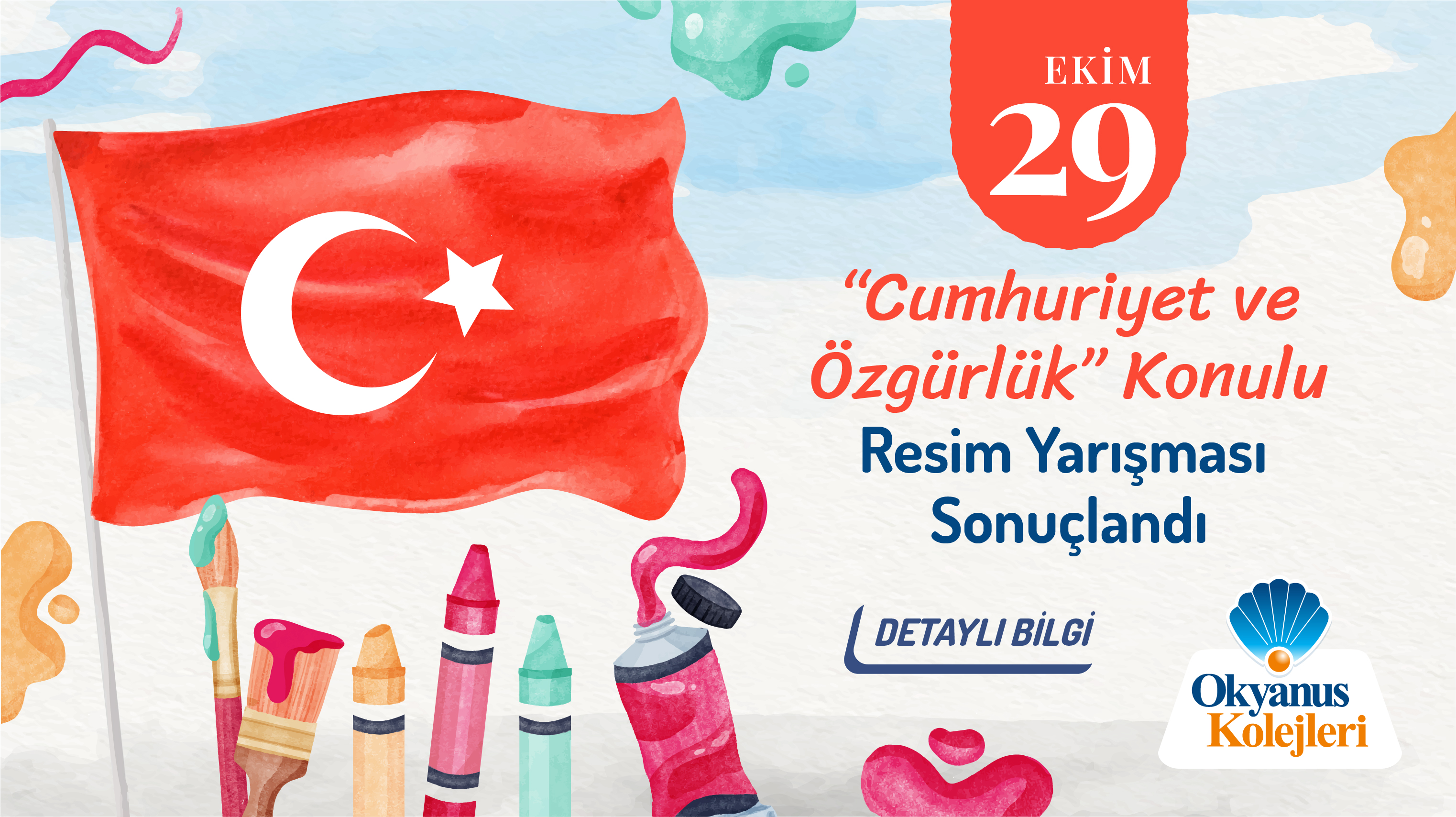 CUMHURİYET VE ÖZGÜRLÜK KONULU RESİM YARIŞMASI SONUÇLANDI