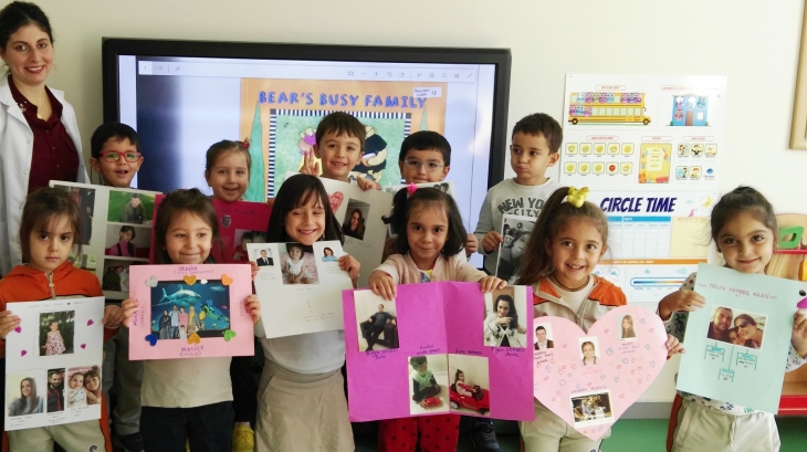 Eryaman Okyanus Koleji Okul Öncesi Yıldızlar Sınıfı İngilizce Bilingual Dersinde Ailelerini Tanıttılar
