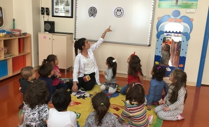 Güneşli Okyanus Koleji Okul Öncesi Balıklar Grubu Türkçe Dil Etkinliğinde