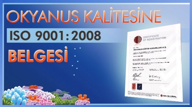 Okyanus'a ISO 9001:2008 Kalite Belgesi