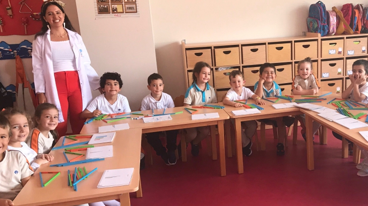 Çekmeköy Okyanus Koleji  Okul Öncesi Gökkuşağı Grubu Düşünme Becerileri Dersinde