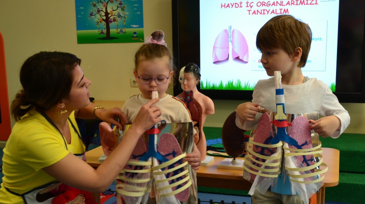 Mavişehir Okyanus Koleji Okul Öncesi Öğrencileri Organları Tanıyalım Konulu Eğitimde