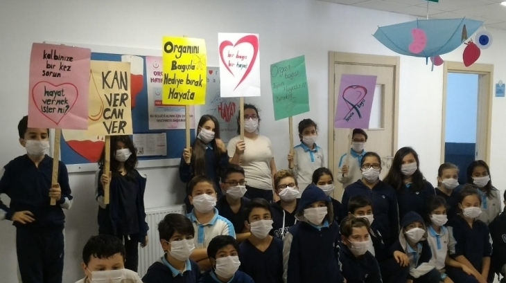 Eryaman Okyanus Koleji Ortaokul Kademesi Öğrencileri Lösemili Çocuklar ve Organ Bağışı Haftası Etkinlikleri