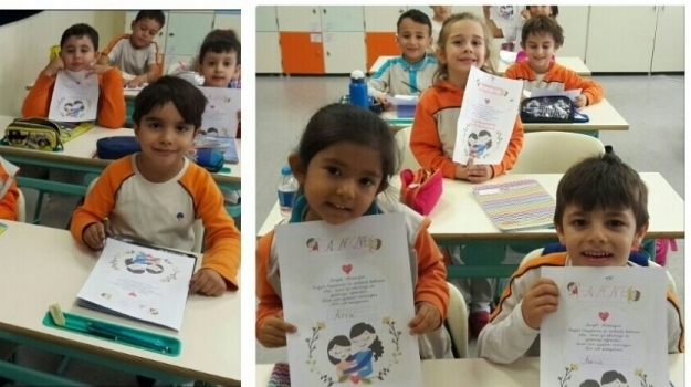 Fatih Okyanus Koleji İlkokulu 1. Sınıfları Anne Yazmayı Öğrendi