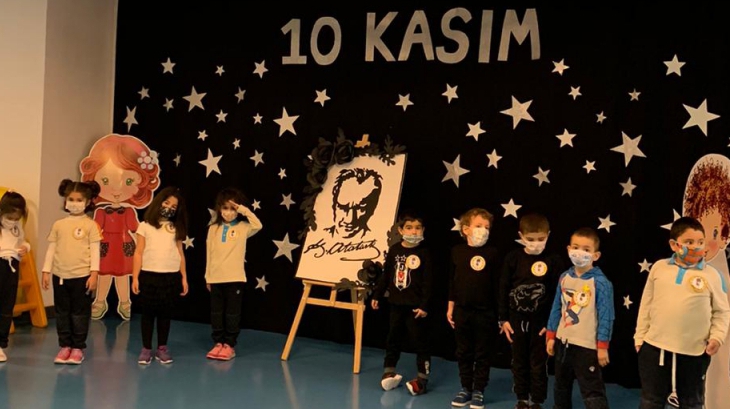 İncek Okyanus Anaokulu Öğrencileri Atatürk'ü Anma Törenini Gerçekleştirdi
