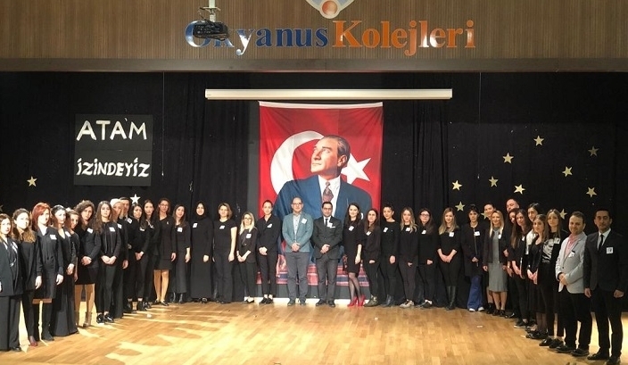 İncek Okyanus Kolejinde Gazi Mustafa Kemal Atatürk Sevgi ve Saygıyla Anıldı