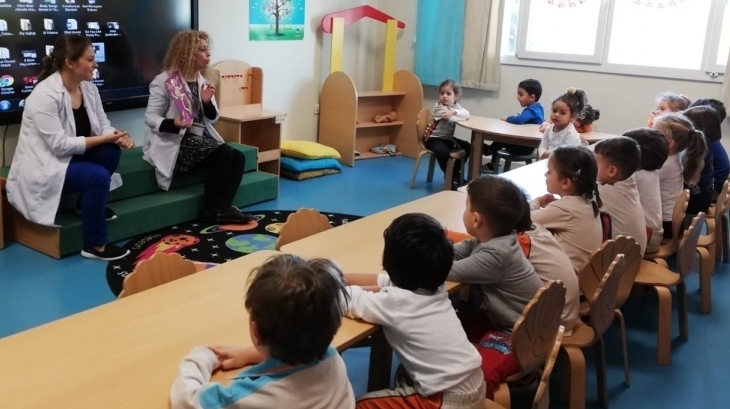 Mavişehir Okyanus Koleji Okul Öncesi Yunuslar Grubu İngilizce Dersinde