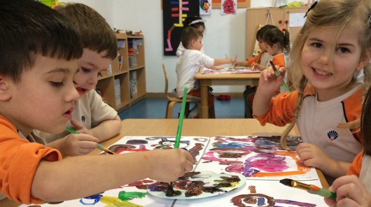 Okul Öncesi Deniz Yıldızı Sınıfı İngilizce Dersinde Minik Ressamları Canlandırıyor