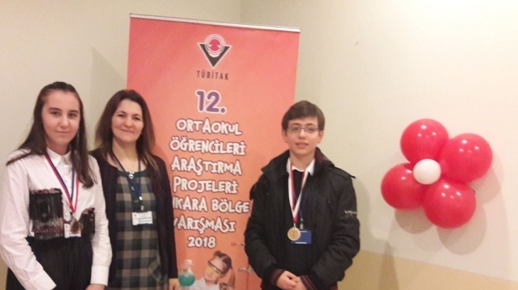 2018 Tübitak Proje Yarışması Ankara Bölge Finali Birincisi Okyanus İncek Şubemizde
