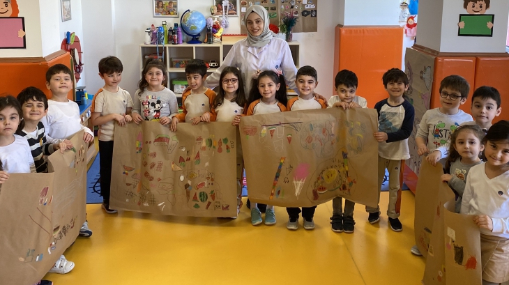 Ataşehir Okul Öncesi Gökkuşağı Grubu Fun with English Dersinde