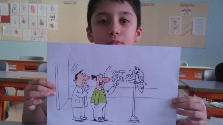 Bahçeşehir Okyanus Koleji Ortaokul Kademesi Karikatür Yetenek Dersi
