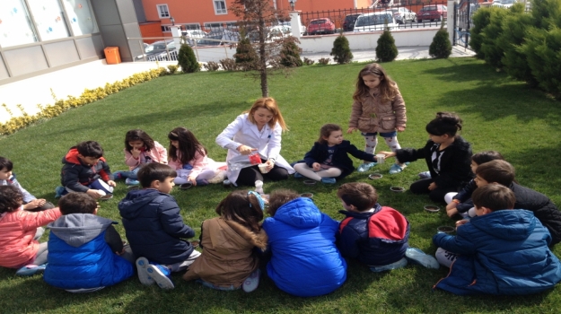Beykent  Okyanus Koleji Okul Öncesi Güneş  Sınıfı  Bitki   Ekme Etkinliği