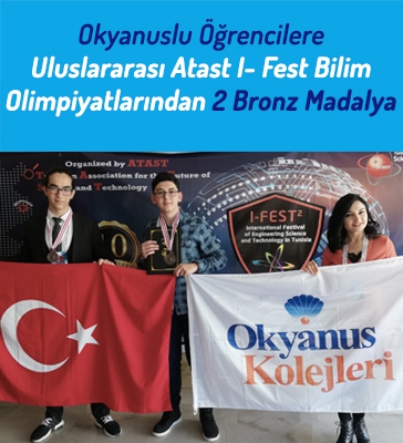 Okyanus Koleji Öğrencileri Tunus I-Fest‘de 2 Bronz Madalya Kazandı