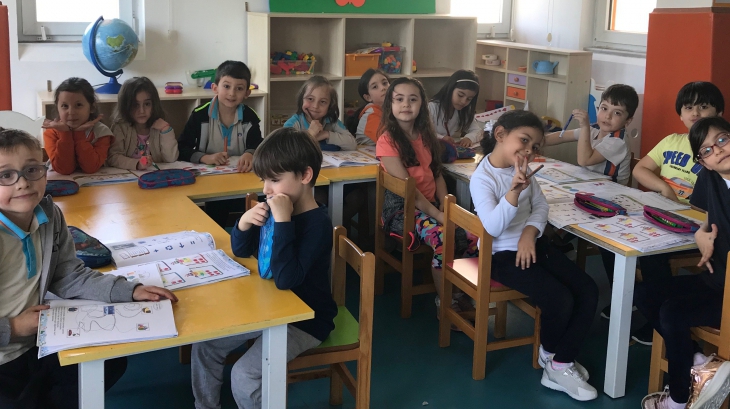 Ataşehir Okul Öncesi Gezegenler Grubu Öğrencileri Okuma Yazmaya Hazırlık Dersinde
