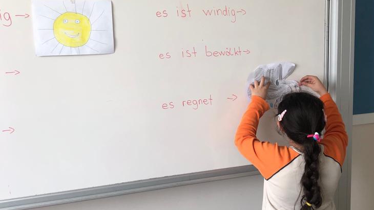 Eryaman Okyanus Koleji Öğrencileri Almanca Dil Kulübü Dersinde Hava Durumunu Öğreniyor