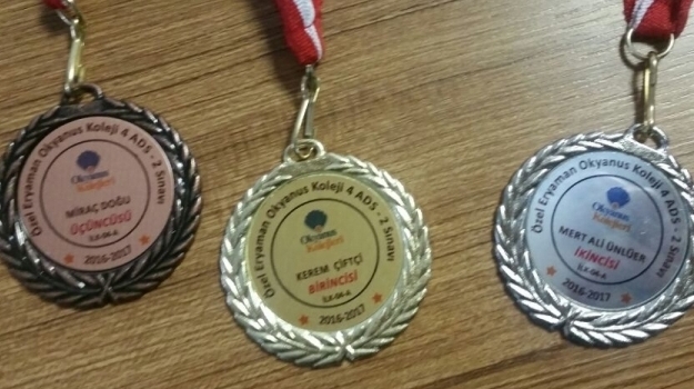 Eryaman Kampüsü İlkokul 4.Sınıf ADS'de Dereceye Girenler Madalyalarını Aldı