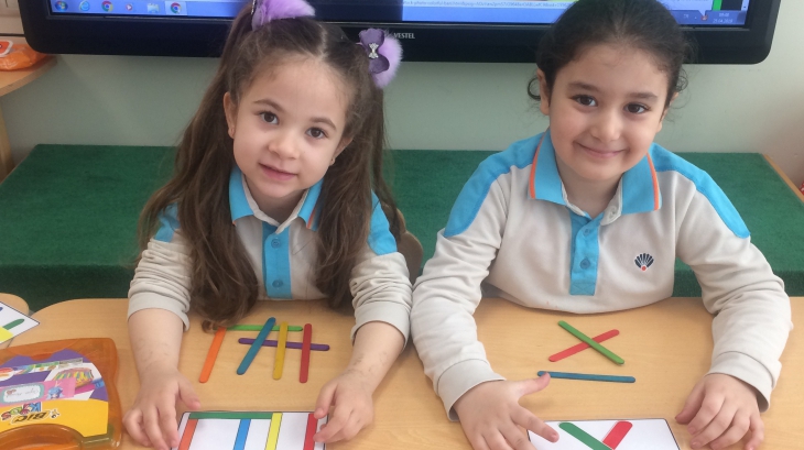 Mavişehir Okyanus Koleji Okul Öncesi Çiçekler Grubu Matematik Etkinliğinde