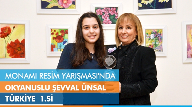Monami Resim Yarışması'nda  Okyanuslu Şevval Ünsal Türkiye 1.si