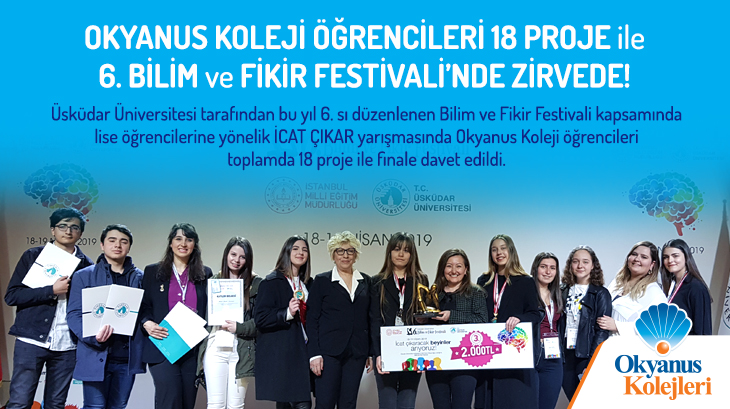 Okyanus Koleji Öğrencileri 18 Proje ile ‘Üsküdar Üniversitesi 6. Bilim ve Fikir Festivali’ nde Zirvede!