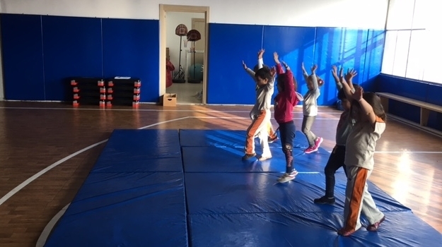 Eryaman Okyanus Okul Öncesi Öğrencileri Yetenek Kulübü Kapsamında Cimnastik Dersindeler