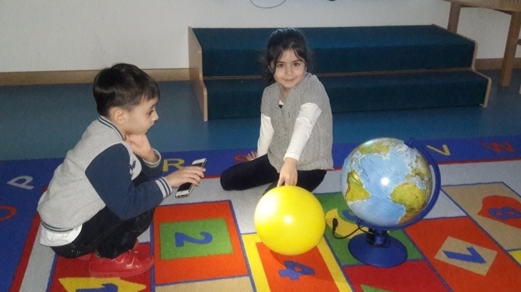 Yıldızlar Grubu Türkçe Dil Dersinde Gece ve Gündüzün Oluşumu öğreniyor