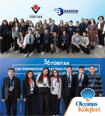 56.TÜBİTAK LİSE ÖĞRENCİLERİ PROJE YARIŞMASINDA BÜYÜK BAŞARI