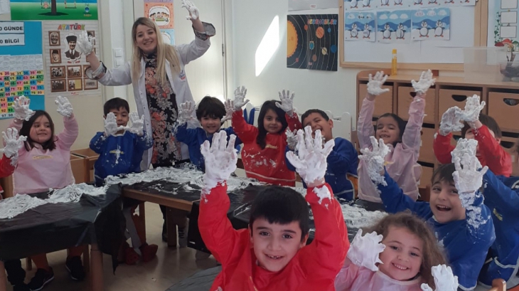 Adana Okyanus Koleji Okul Öncesi Yıldızlar Grubu Okuma Yazmaya Hazırlık Etkinliğinde