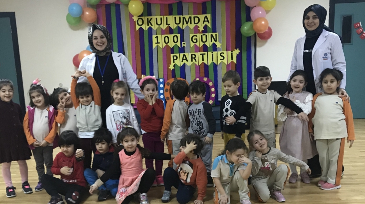 Avcılar Okul Öncesi  B Grubu Öğrencileri Okulumda 100. Gün Etkinliğinde