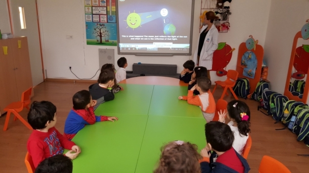 Bahçelievler Okyanus  Okul Öncesi İnciler Grubu Sandwich derslerinde 'Ay’ın Nasıl Parladığını Öğreniyor