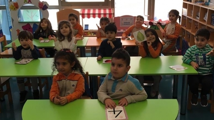 Beykent Okyanus Koleji Okul Öncesi Çiçekler Sınıfı Matematik Etkinliğinde
