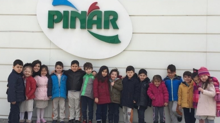 Bornova Okyanus Koleji Okul Öncesi Grubu Öğrencileri Pınar Süt Tesislerinde