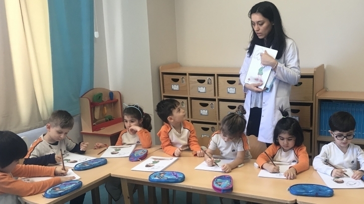 Çekmeköy Okyanus Koleji Okul Öncesi Yıldızlar Grubu Okuma- Yazma Hazırlık Etkinliğinde