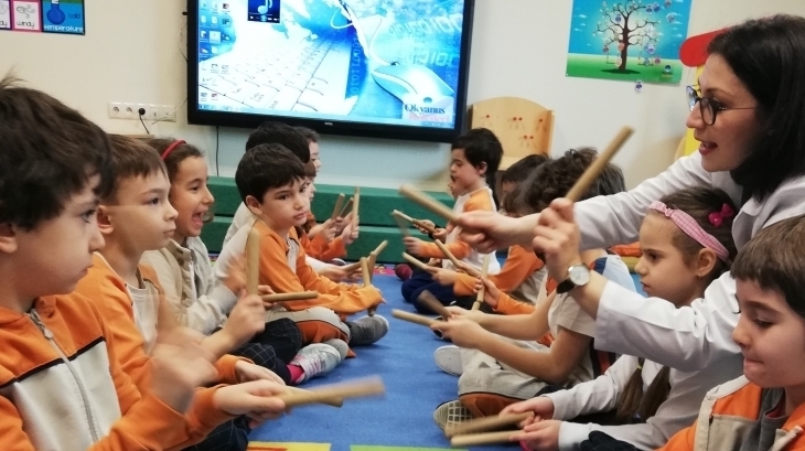 Mavişehir Okyanus Koleji Okul Öncesi Kuşlar Grubu Müzik Dersinde