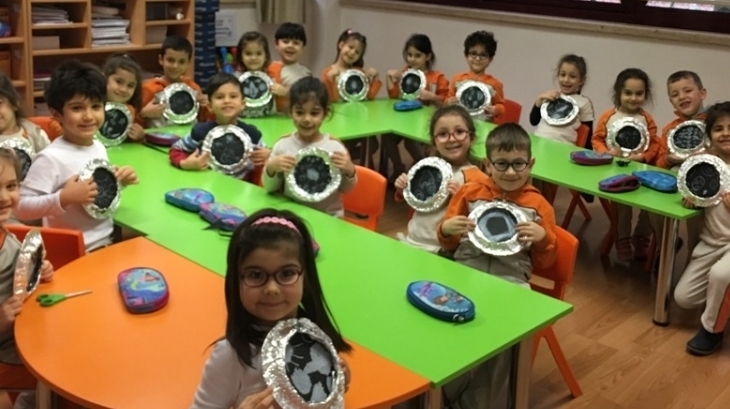 Okul Öncesi Bulutlar Grubu öğrencileri Bütünleştirilmiş Türkçe Dil ve Sanat Etkinliği Dersinde